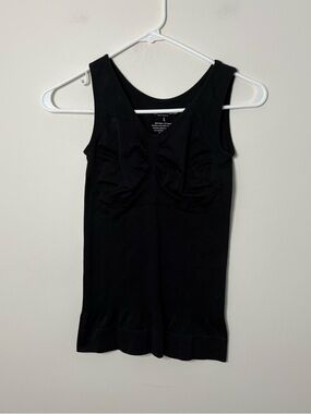Women Ocean Black Shapewear Top Tank Top size Large Ribbed